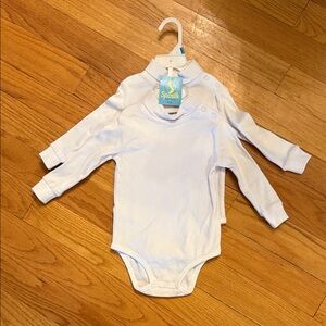 Sposilk White Long Sleeve Baby Bodysuit Set
